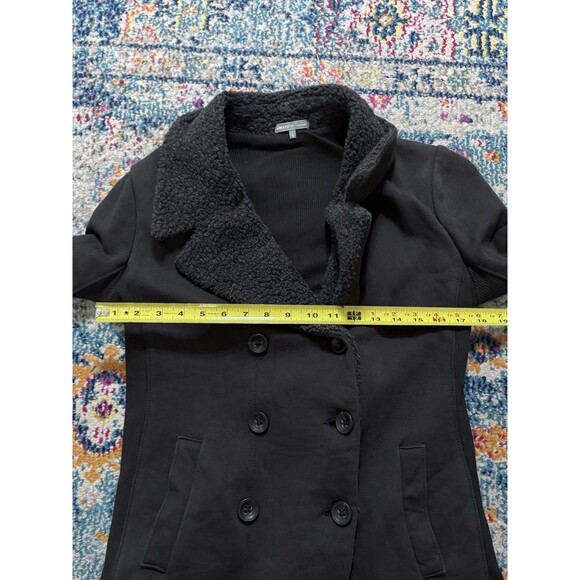 James Perse Los Angeles Sherpa Collar Double Breasted Jacket Size 3 - Picture 8 of 12